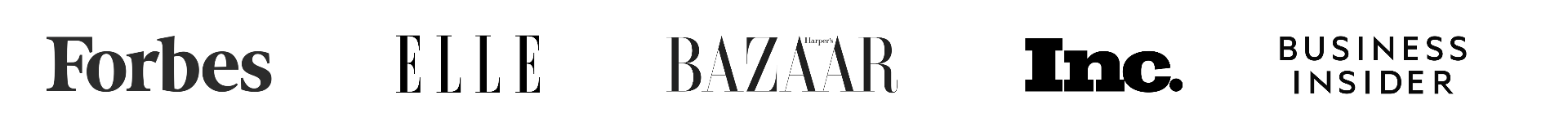 Featured in Forbes, Elle, Harper's Bazaar, Inc., and Business Insider